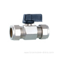 Brass compression type mini ball valve